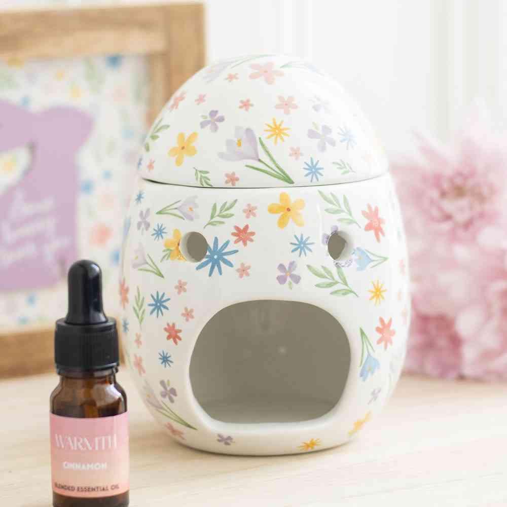 Something Different - Spring Floral Print Egg Wax Warmer Oliebrander - Multicolours